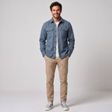 Overshirt con tasche sul petto e bottoni da uomo