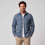 Overshirt con tasche sul petto e bottoni da uomo