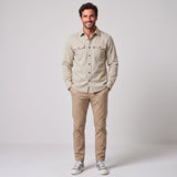 Overshirt con tasche sul petto e bottoni da uomo