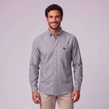 Camicia a maniche lunghe con colletto classico e bottoni da uomo