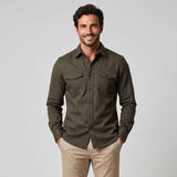 Overshirt con tasche sul petto e bottoni da uomo