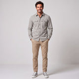 Overshirt con tasche sul petto e bottoni da uomo