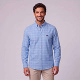 Camicia a maniche lunghe con colletto classico e bottoni da uomo