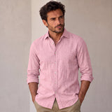 Camicia a maniche lunghe con colletto classico da uomo