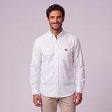Camicia a maniche lunghe con colletto classico e bottoni da uomo