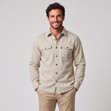 Overshirt con tasche sul petto e bottoni da uomo