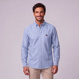 Camicia a maniche lunghe con colletto classico e bottoni da uomo