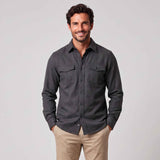 Overshirt con tasche sul petto e bottoni da uomo