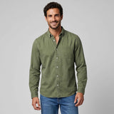 Camicia classica a bottoni con taschino e manica lunga da uomo