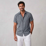 Camicia a Maniche Corte con Colletto Classico da uomo