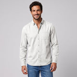 Camicia classica a bottoni con taschino e manica lunga da uomo