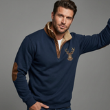 Pullover Uomo Mezza Zip Foderato in Pile