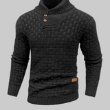 Pullover uomo con colletto alto in cotone