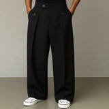 Pantaloni Uomo Ampi in Materiale Morbido