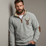 Pullover Uomo Mezza Zip Foderato in Pile