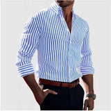 Camicia a Righe Verticali dal Taglio Aderente