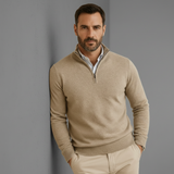 Maglione Uomo Mezza Zip a Maglia Fine