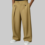Pantaloni Uomo Ampi in Materiale Morbido