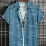 Camicia a Quadri e Righe dal Taglio Morbido
