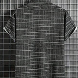 Camicia a Quadri e Righe dal Taglio Morbido