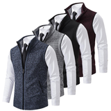 Gilet Uomo in Maglia con Collo Alto