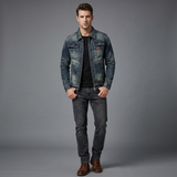 Giacca di Jeans Vintage dal Design Retrò