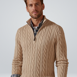 Maglione Uomo in Cotone a Trecce con Zip
