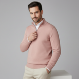 Maglione Uomo Mezza Zip a Maglia Fine