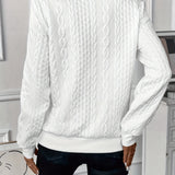 Maglione a treccia con zip al collo