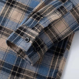 Overshirt a quadri con abbottonatura casual da uomo