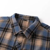 Overshirt a quadri con abbottonatura casual da uomo