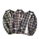 Overshirt a quadri con abbottonatura casual da uomo