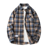 Overshirt a quadri con abbottonatura casual da uomo