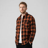 Overshirt a quadri con abbottonatura casual da uomo