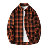 Overshirt a quadri con abbottonatura casual da uomo