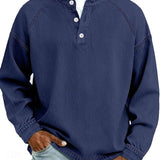 Maglione Henley uomo rétro a maniche lunghe