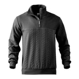 Maglione uomo a trecce con zip a quarto
