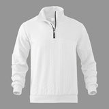 Maglione uomo a trecce con zip a quarto
