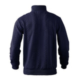 Maglione uomo a trecce con zip a quarto
