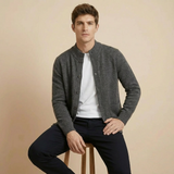 Cardigan Uomo Classico con Collo Rotondo