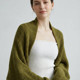 Cardigan Donna Oversized a Coste Spesse