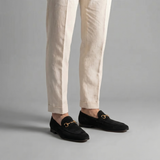 Mocassini Uomo in Camoscio con Horsebit