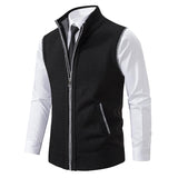 Gilet Uomo in Maglia con Collo Alto