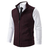 Gilet Uomo in Maglia con Collo Alto