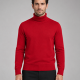 Maglione Uomo Collo Alto in Maglia Leggera