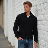 Maglione Uomo in Cotone a Trecce con Zip
