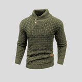 Pullover uomo con colletto alto in cotone