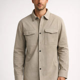 Overshirt con Tasche sul Petto e Abbottonatura da uomo