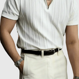 Polo da uomo slim fit con scollo a V