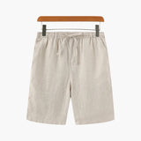 Pantaloncini di lino a gamba dritta da uomo